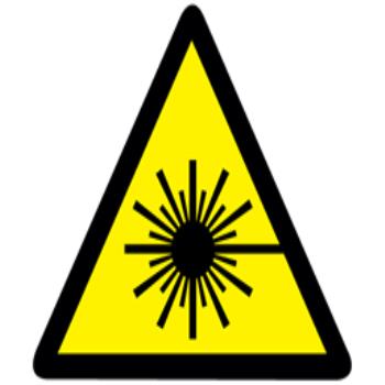 Caution laser symbol safety label