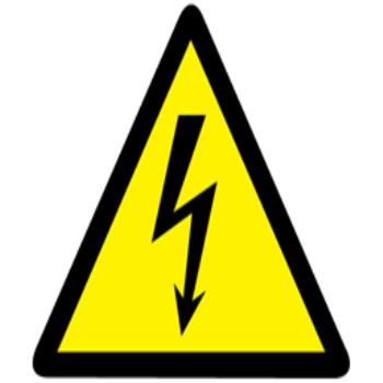 Electrical warning symbol label