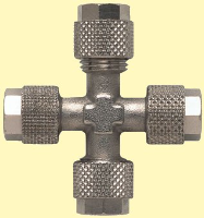 Cross - equal female to suit 4mm OD hose