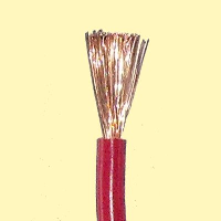 Cable 10mm Single insulated, Multi stranded, Red (sold by the me