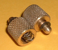 knurled press button cap for gauge panels