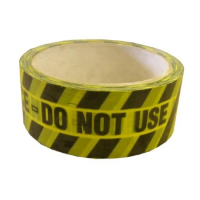Unsafe Appliance Tape Black on Yellow