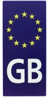 GB/Euro Sticker Upright Blue