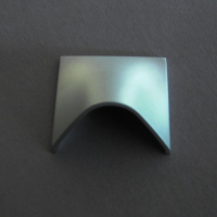 Aluminium effect Finger Pull Handle (zinc alloy)