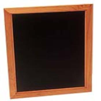 Framed chalkboard with antique pine stain