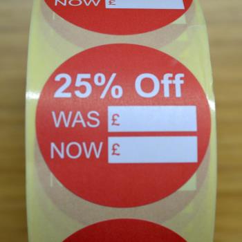 Was Now Price Reduction Stickers