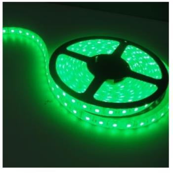 Green LED Strip Lights - Waterproof 60 LED/m 12V