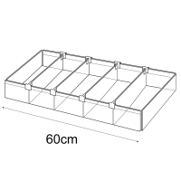 25x60cm tray: adjustable dividers