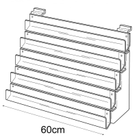 60cm card rack: 5 tier-slatwall