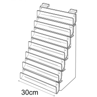 30cm card rack: 7 tier-slatwall