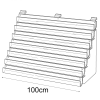 100cm card rack: 7 tier-slatwall