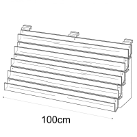 100cm card rack: 5 tier-slatwall
