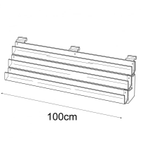 100cm card rack: 3 tier-slatwall