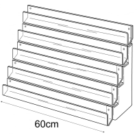60cm card rack: 5 tier-wall