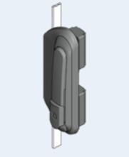 Swinghandle with Variable Application for Locks for Small Bending Area