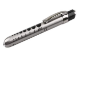 Pen Torch Reusable with Pupil Gauge Stainless Steel Deluxe