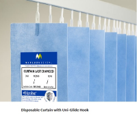 Disposable Curtains with Uni-Glide Curtain Hooks 4.2m x 1.95m  12/pk