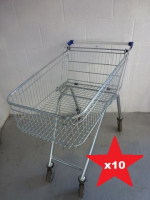 100 Litre Used Shallow Supermarket Trolley x TEN