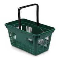 24 Litre Plastic Hand Basket - GREEN