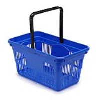 24 Litre Plastic Hand Basket - BLUE