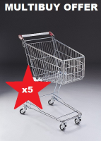 60 Litre Small Wire Shopping Trolley x FIVE