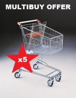 80 Litre Small Wire Shopping Trolley x FIVE