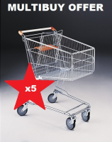 120 Litre Medium Shopping Trolley x FIVE