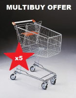 100 Litre Medium Shopping Trolley x FIVE