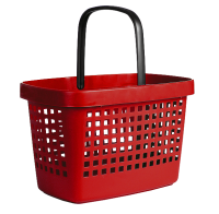28 Litre plastic hand basket - Red