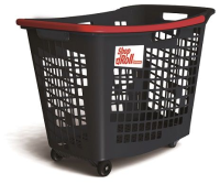 55 Litre, 4 Wheel Trolley Basket - Red Handle