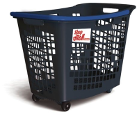 55 Litre, 4 Wheel Trolley Basket - Blue Handle