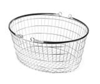The Ellipse Oval Wire Basket - Black Handle