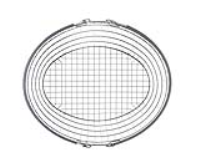 The Ellipse Oval Wire Basket - Dark Grey Handle