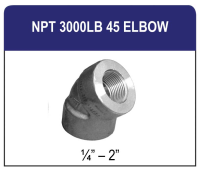 NPT 3000LB 45 Elbow