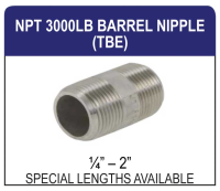 NPT 3000LB Barrel Nipple