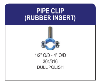 Rubber Insert Pipe Clip Hygienic Fitting