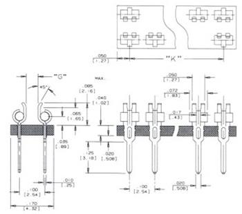 Dual Row Interconnects