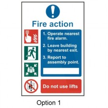 Fire Action and First Aid Signs