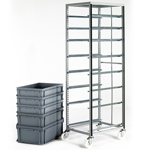 Tray Racks, Plastic Container Handling and Basket Systems
