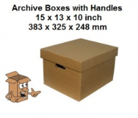 Archive Boxes 15X13X10" Very Strong 3 Walled Box