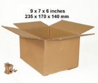 Cardboard Double Wall Box 9X7X6" Strong Postal Boxes
