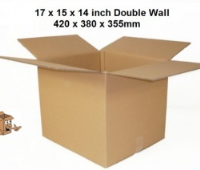 Cardboard Storage Boxes 17X15X14 Inch Double Wall Book Boxes