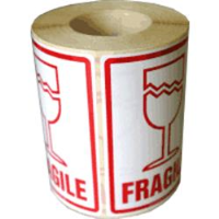 500 Fragile Labels 80X110Mm Roll Of Vinyl Tear Resistant