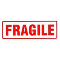 Fragile Labels 150 X 48 Mm Packs Of 10