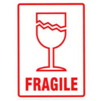 Fragile Labels 80X110Mm Warning Fragile Pack Of 10