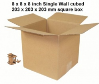 Cardboard Storage Boxes 8X8X8" Square Postal Box