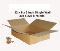 Cardboard A4 Postal Boxes 12X9X3" Single Wall Box