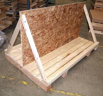 Special pallet to carry glass windows 