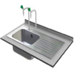 Inset sink with drainer