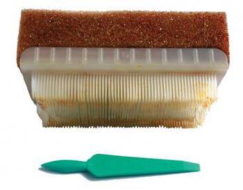 Scrub Brush with Povidone-Iodine Sponge and Nail Pick
